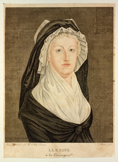 The Queen in a Prison Cell at the Conciergerie, 1794 by Jean Louis the Younger Prieur